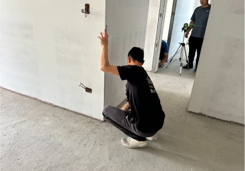 彈線標記與孔洞封堵